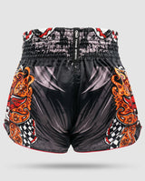 Twins Muay Thai Shorts TTBL Barong - Zwart/Rood/ORanje