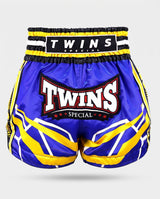 Twins Muay Thai Shorts TTBL Racing - Blauw/Geel