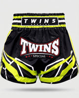 Twins Muay Thai Shorts TTBL Racing - Zwart/Groen