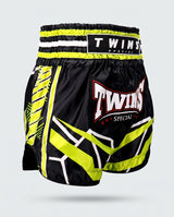 Twins Muay Thai Shorts TTBL Racing - Zwart/Groen