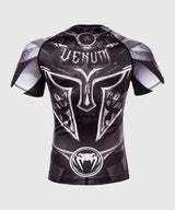 Venum Rashguard Gladiator 3.0 Korte Mouwen - Zwart/Grijs/Wit