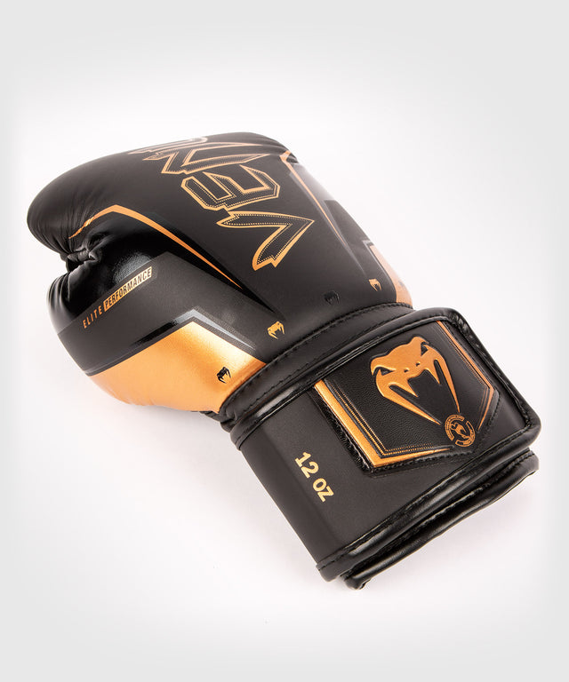 Boxerské rukavice Venum Elite Evo – Černé/Bronzové