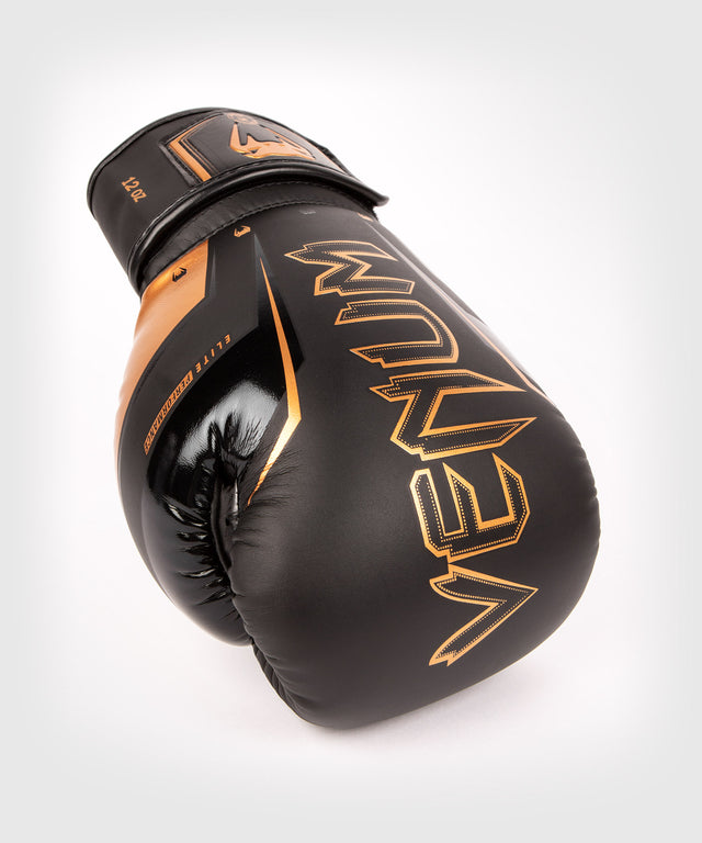 Boxerské rukavice Venum Elite Evo – Černé/Bronzové