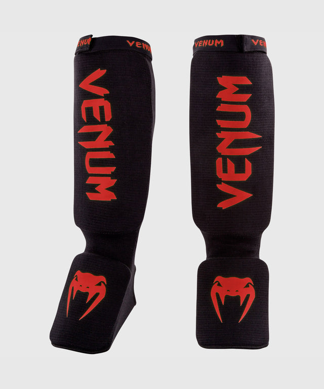 Protège-tibias Venum Kontact – Noir/Rouge