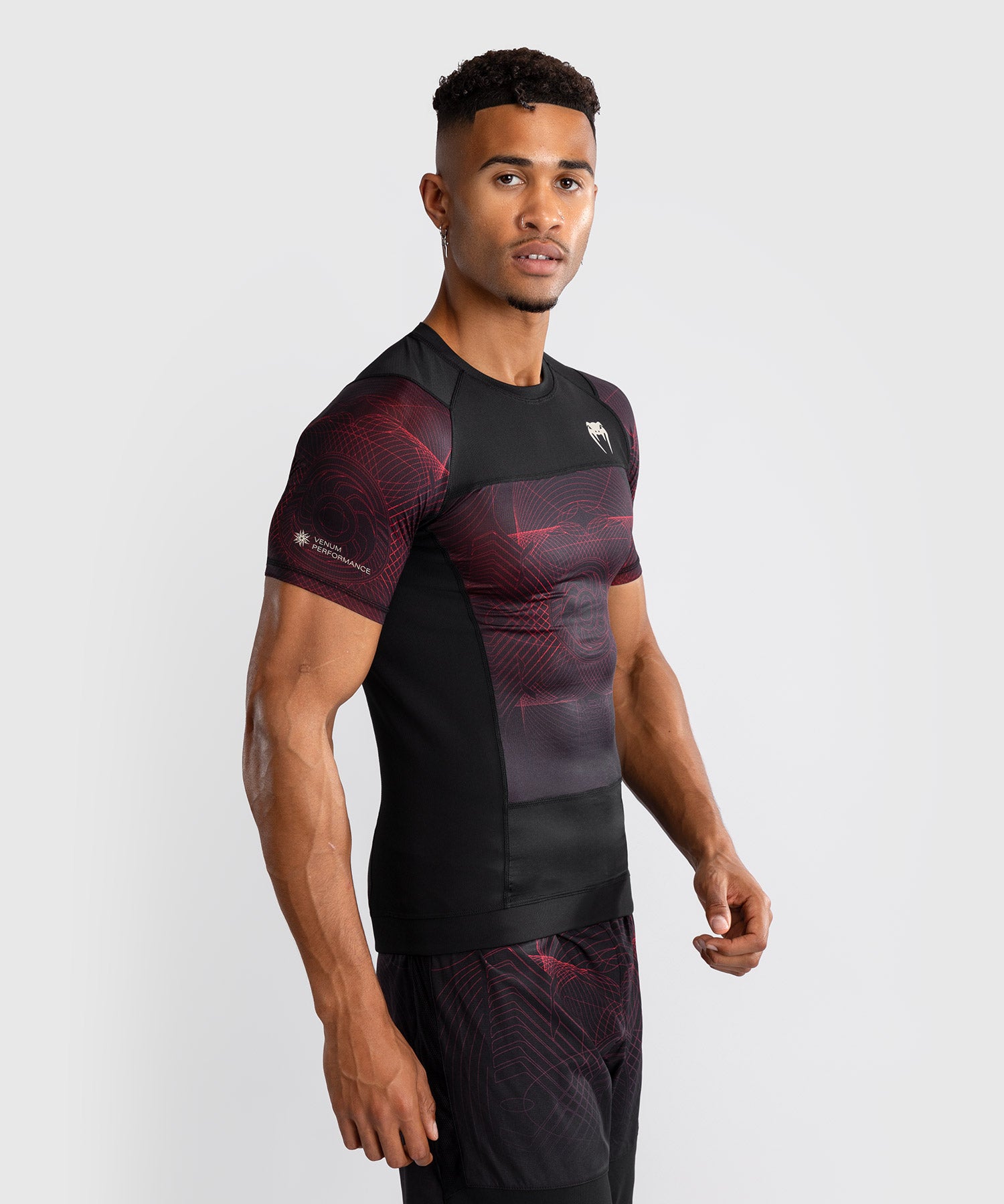 Venum Rashguard Korte Mouwen G-Fit Air - Zwart/Rood