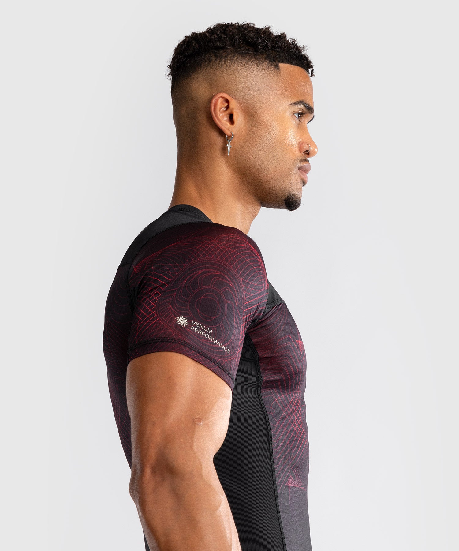 Venum Rashguard Korte Mouwen G-Fit Air - Zwart/Rood
