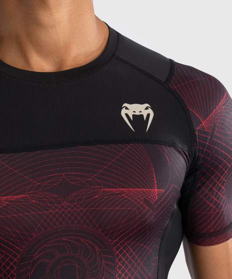 Venum Rashguard Korte Mouwen G-Fit Air - Zwart/Rood