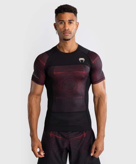 Venum Rashguard Korte Mouwen G-Fit Air - Zwart/Rood