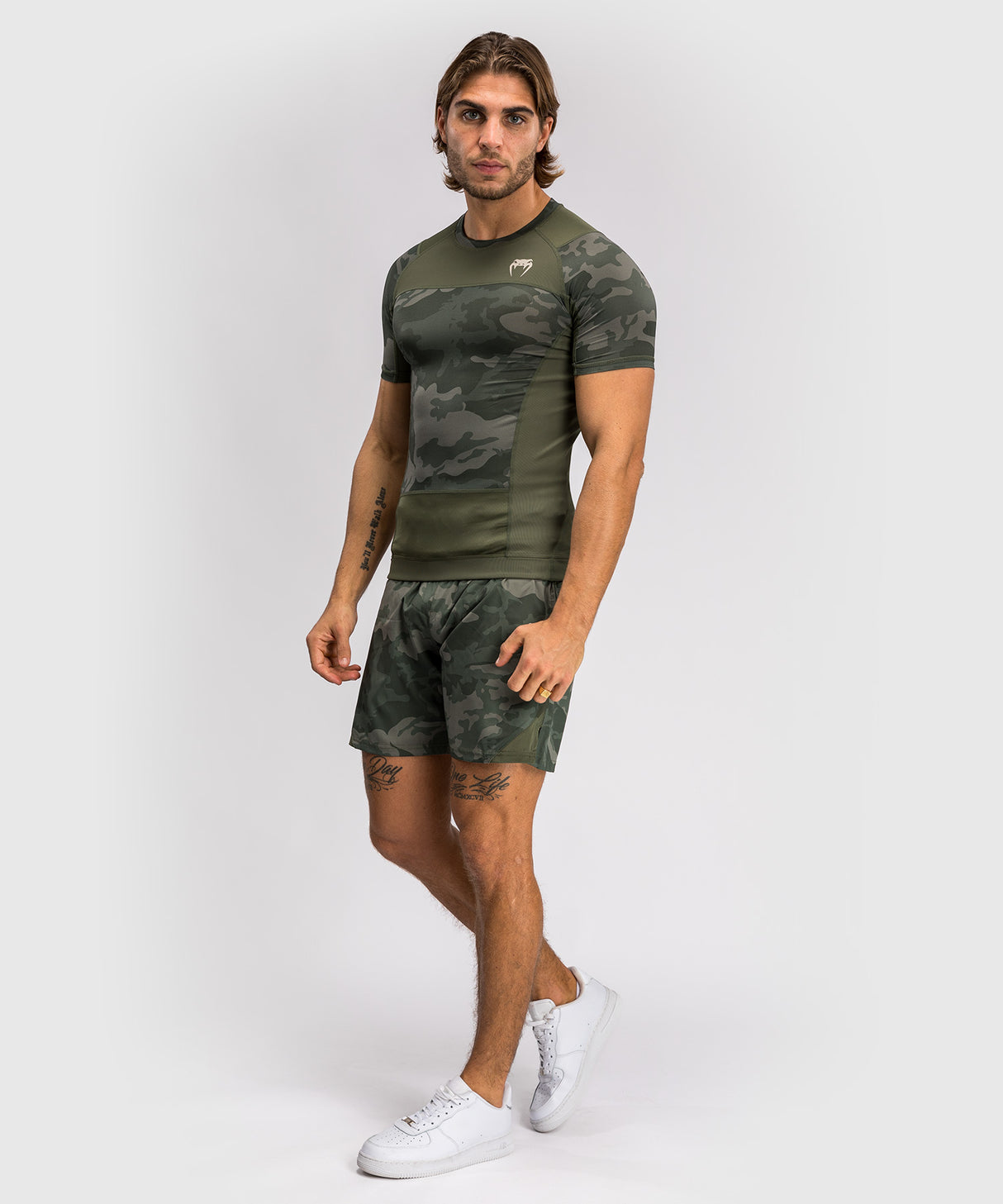 Venum Rashguard Korte Mouwen G-Fit Air - Army Camo