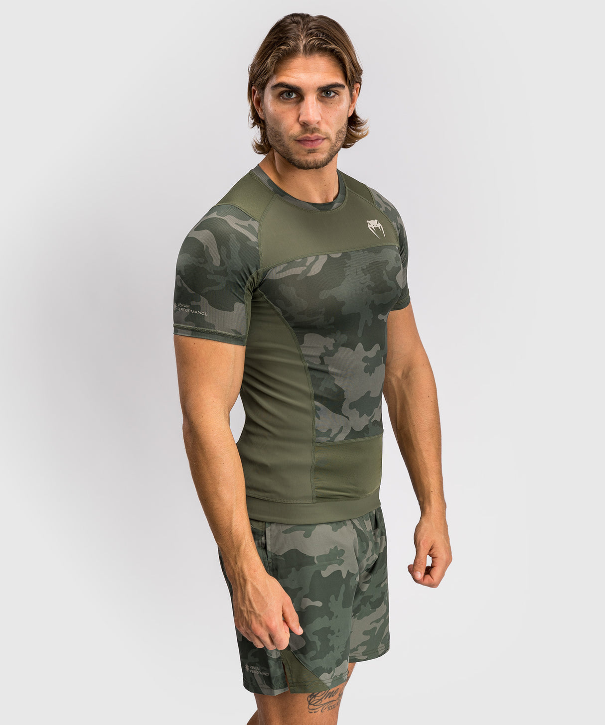 Venum Rashguard Korte Mouwen G-Fit Air - Army Camo