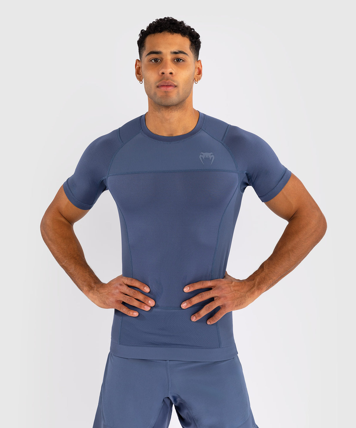Venum Rashguard Korte Mouwen G-Fit Air - Foggy Blue