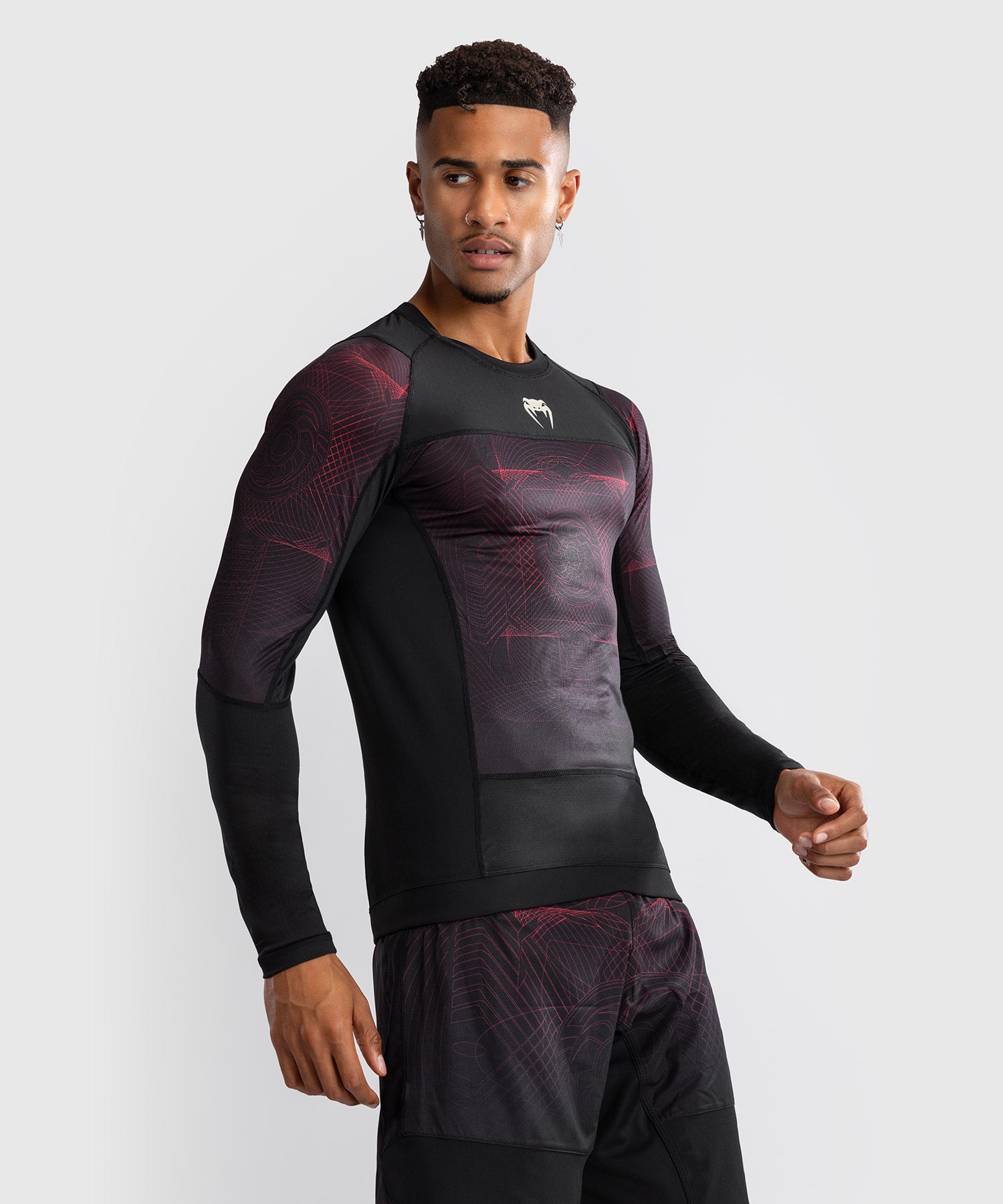 Venum Rashguard Lange Mouwen G-Fit Air - Zwart/Rood