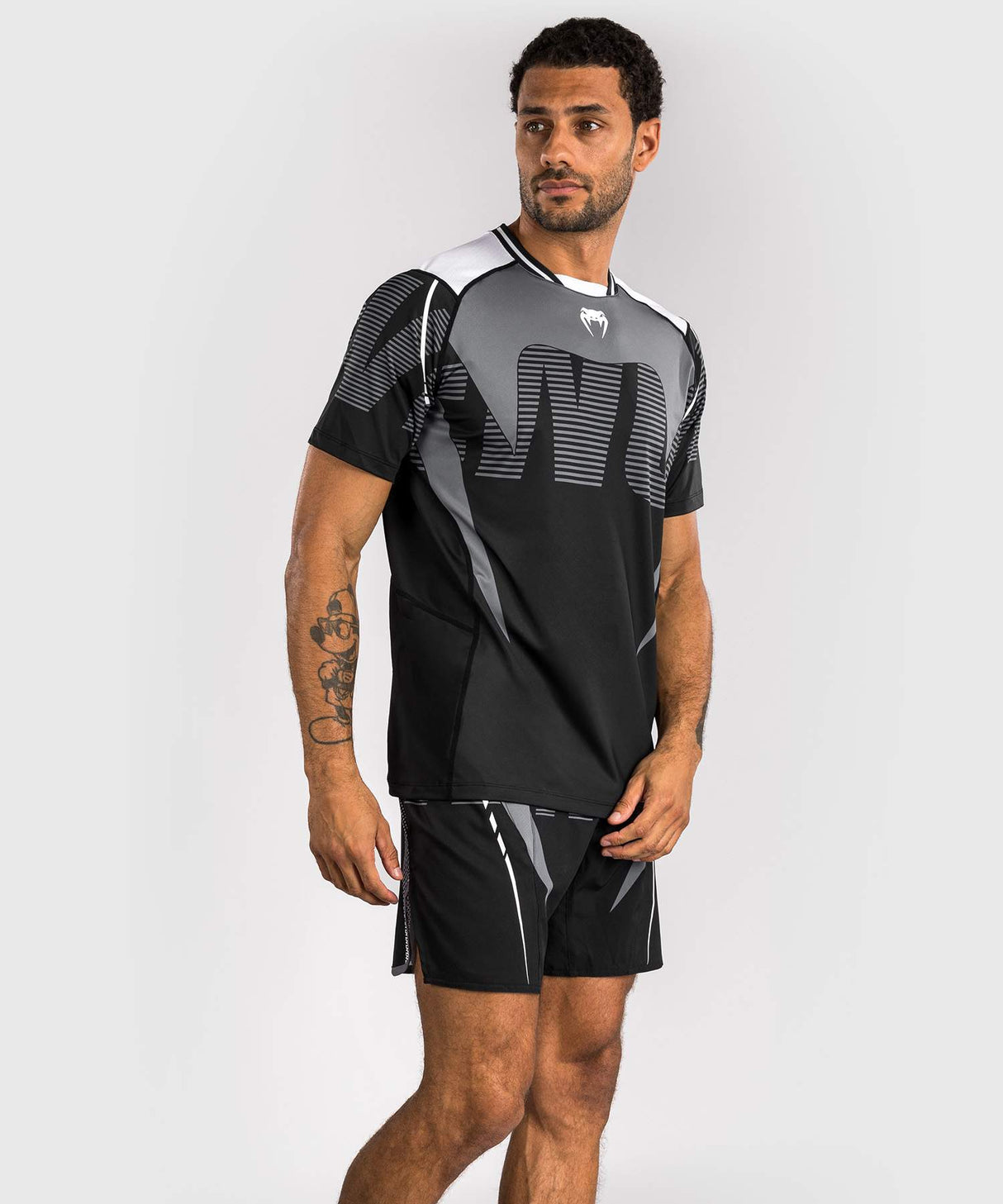 Venum Dry Tech T-Shirt Adrenaline - Zwart/Zilver Grijs