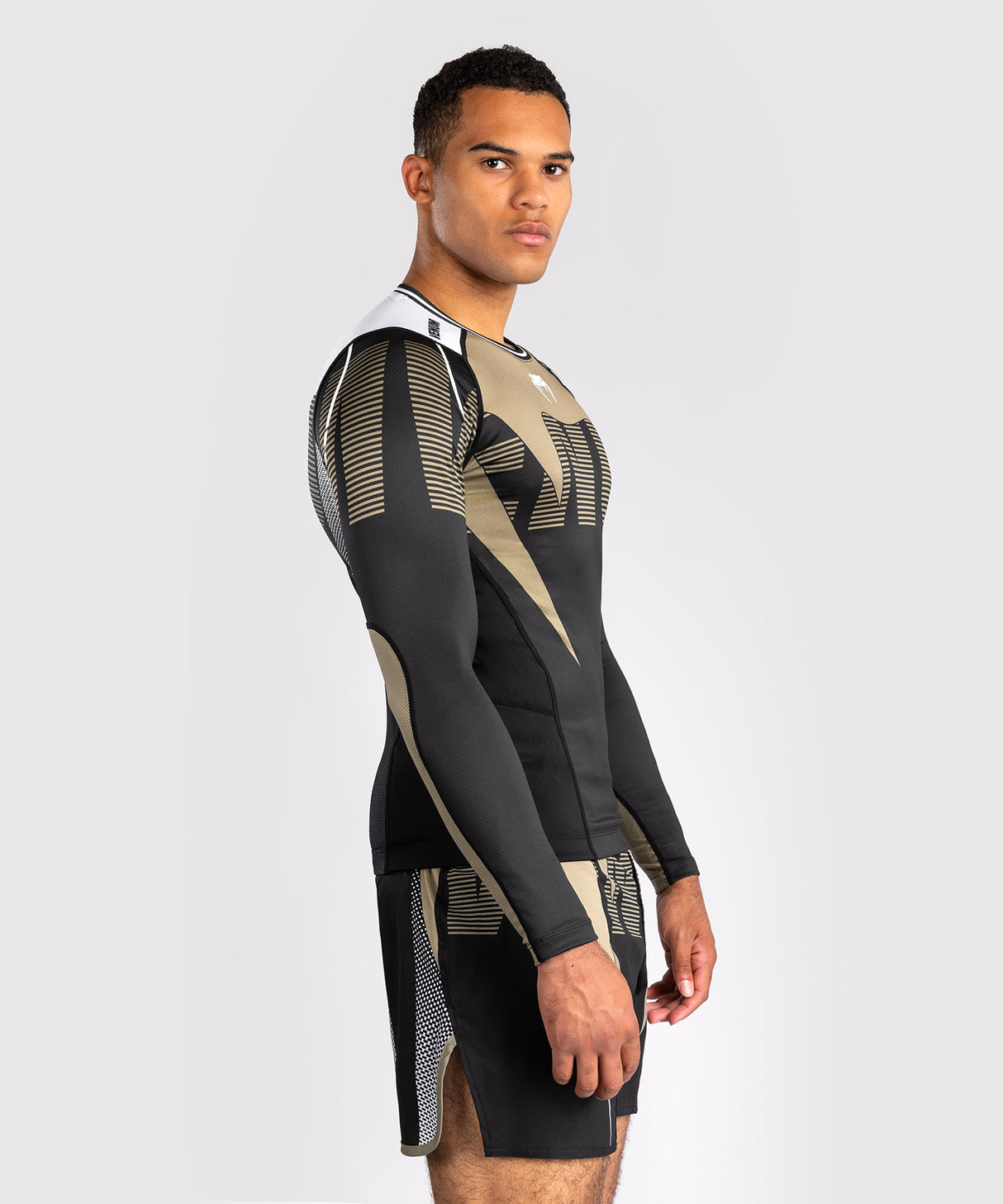 Venum Rashguard Lange Mouwen Adrenaline - Zwart/Zand