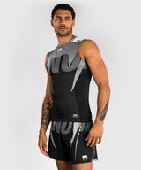 Venum Rashguard Mouwloos Adrenaline - Zwart/Zilver Grijs