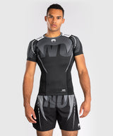 Venum Rashguard Korte Mouwen Adrenaline - Zwart/Zilver Grijs