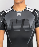 Venum Rashguard Korte Mouwen Adrenaline - Zwart/Zilver Grijs