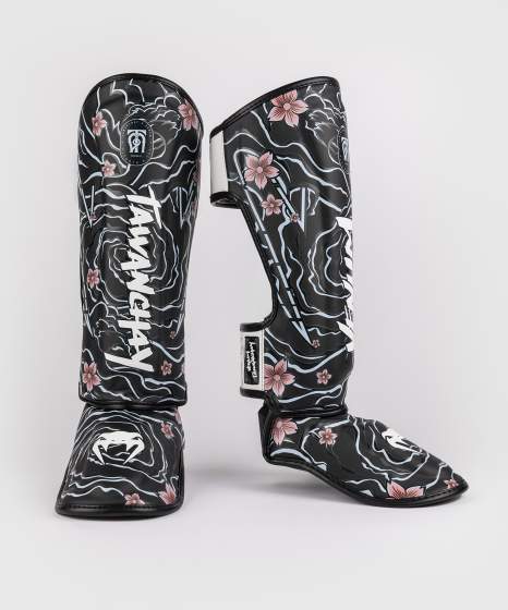 Venum x Tawanchay Kickboks Scheenbeschermers - Zwart/Wit
