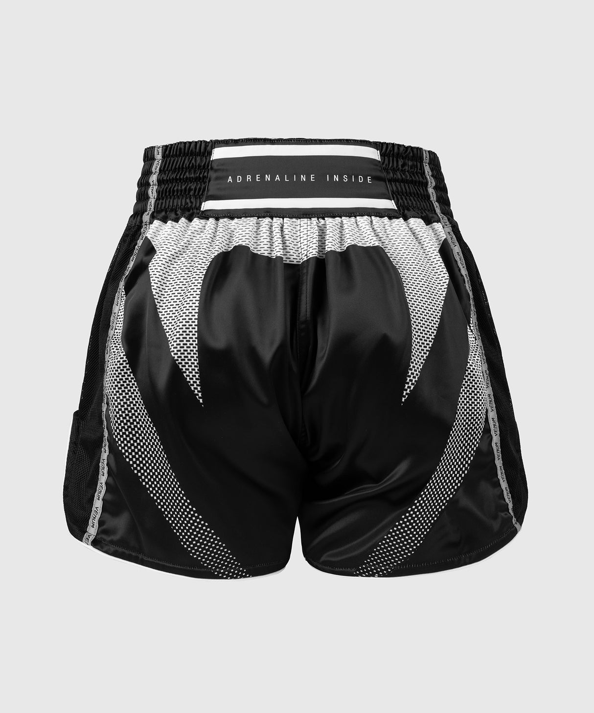 Venum Muay Thai Shorts Adrenaline - Zwart/Zilver Grijs