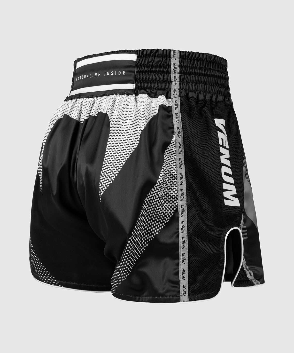 Venum Muay Thai Shorts Adrenaline - Zwart/Zilver Grijs