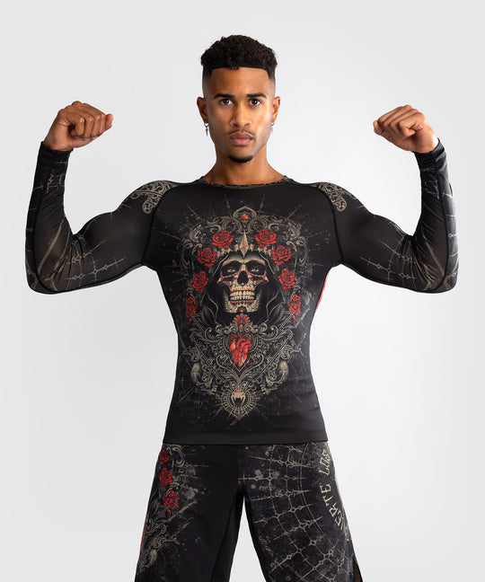 Venum Rashguard Santa Muerte 5.0 Lange Mouwen - Zwart/Goud