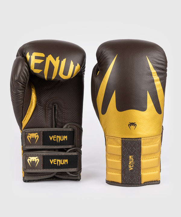 Mănuși de box Venum Reverso – Maro închis/Auriu