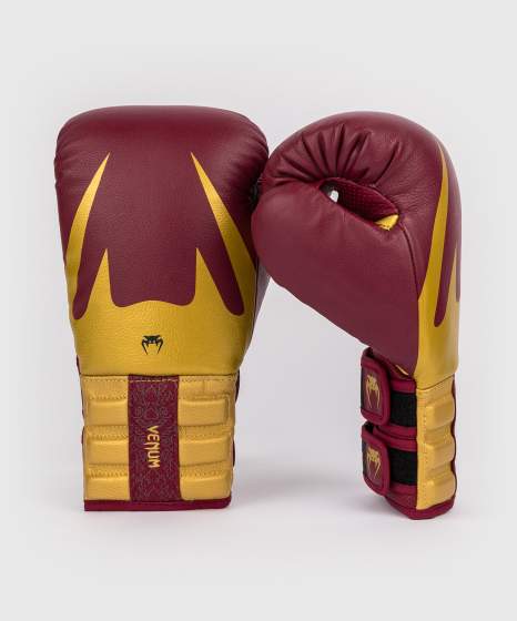 Venum Bokshandschoenen Reverso - Bordeaux Rood/Goud