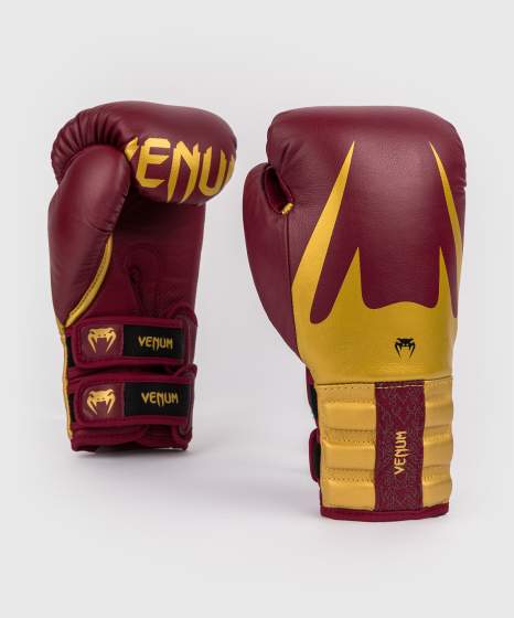 Venum Bokshandschoenen Reverso - Bordeaux Rood/Goud