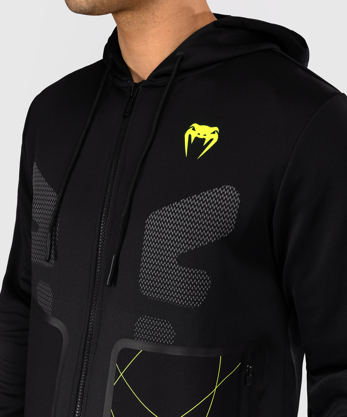 Venum Training Camp 4.0 Full-Zip Hoodie - Zwart/Neon Groen