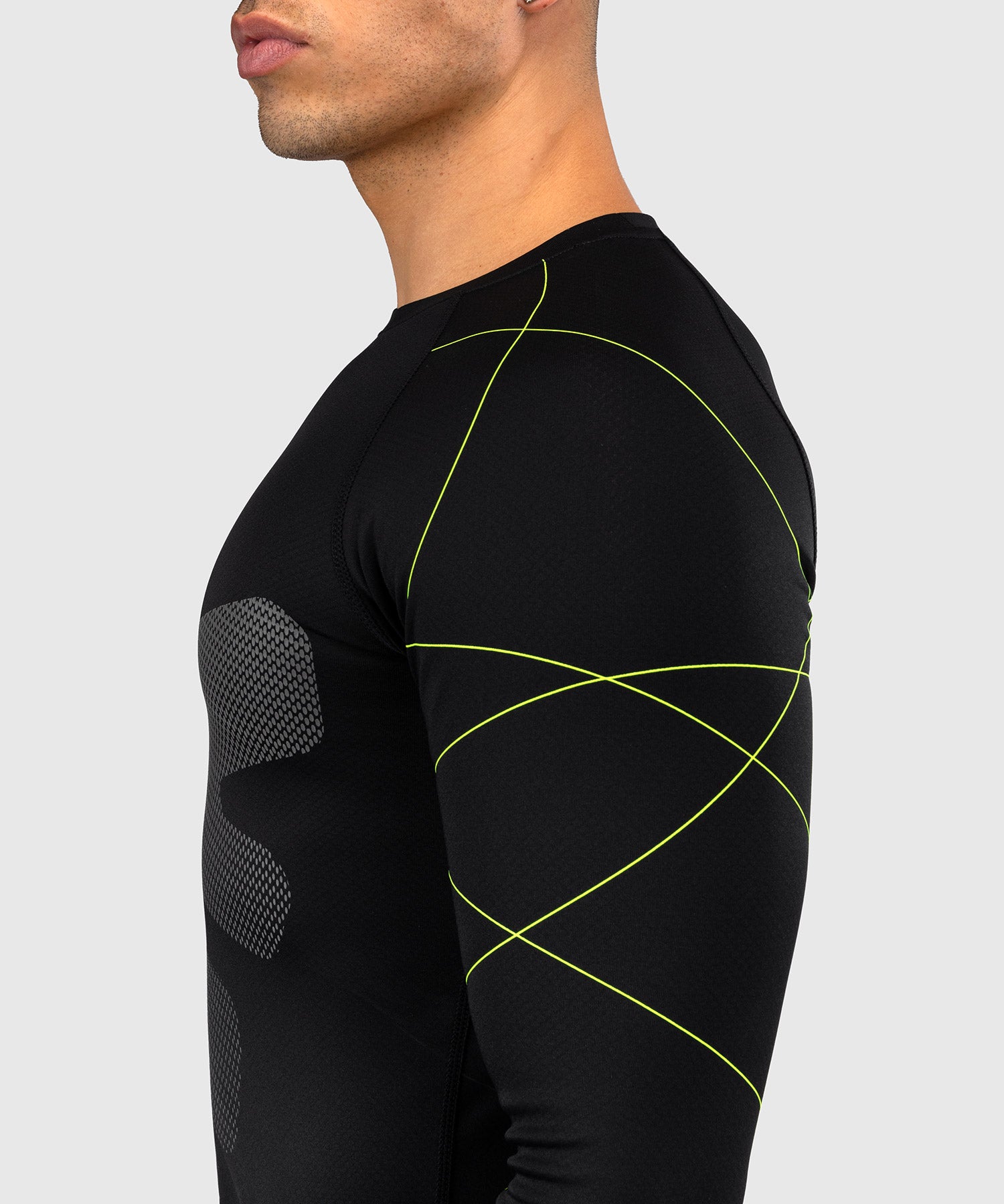 Venum Rashguard Training Camp 4.0 Lange Mouwen - Zwart/Neon Groen