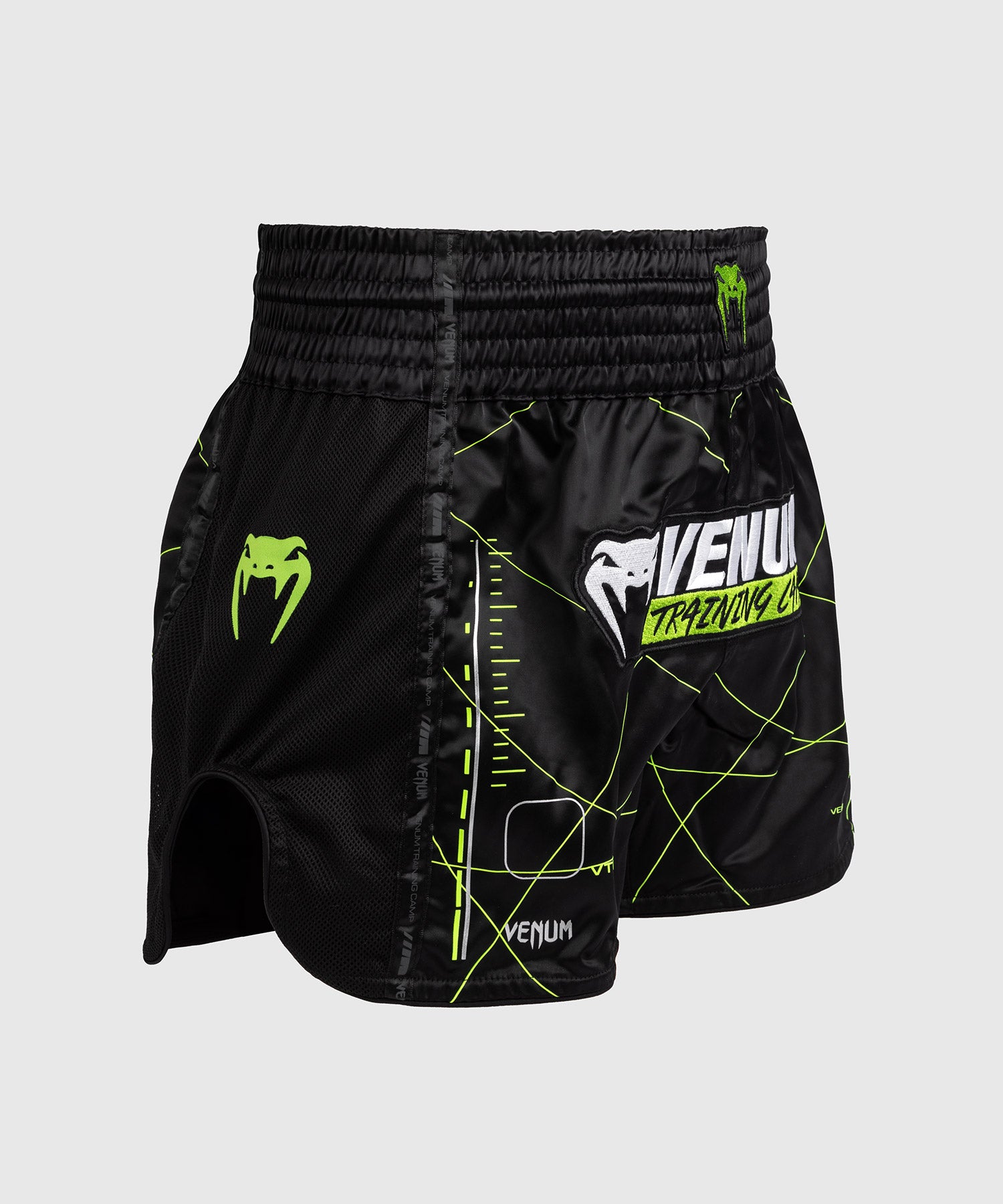 Venum Muay Thai Shorts Training Camp 4.0 - Zwart/Neon Groen