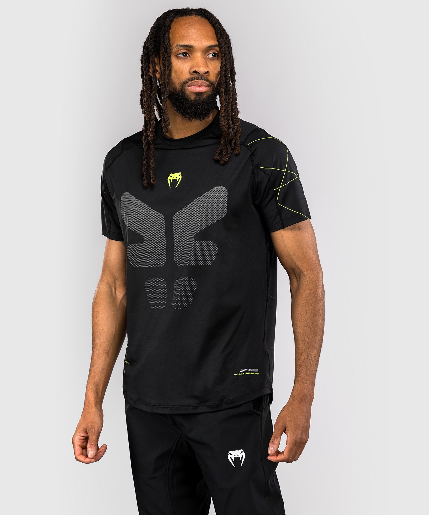 Venum T-shirt Training Camp 4.0 - Zwart/Neon Groen