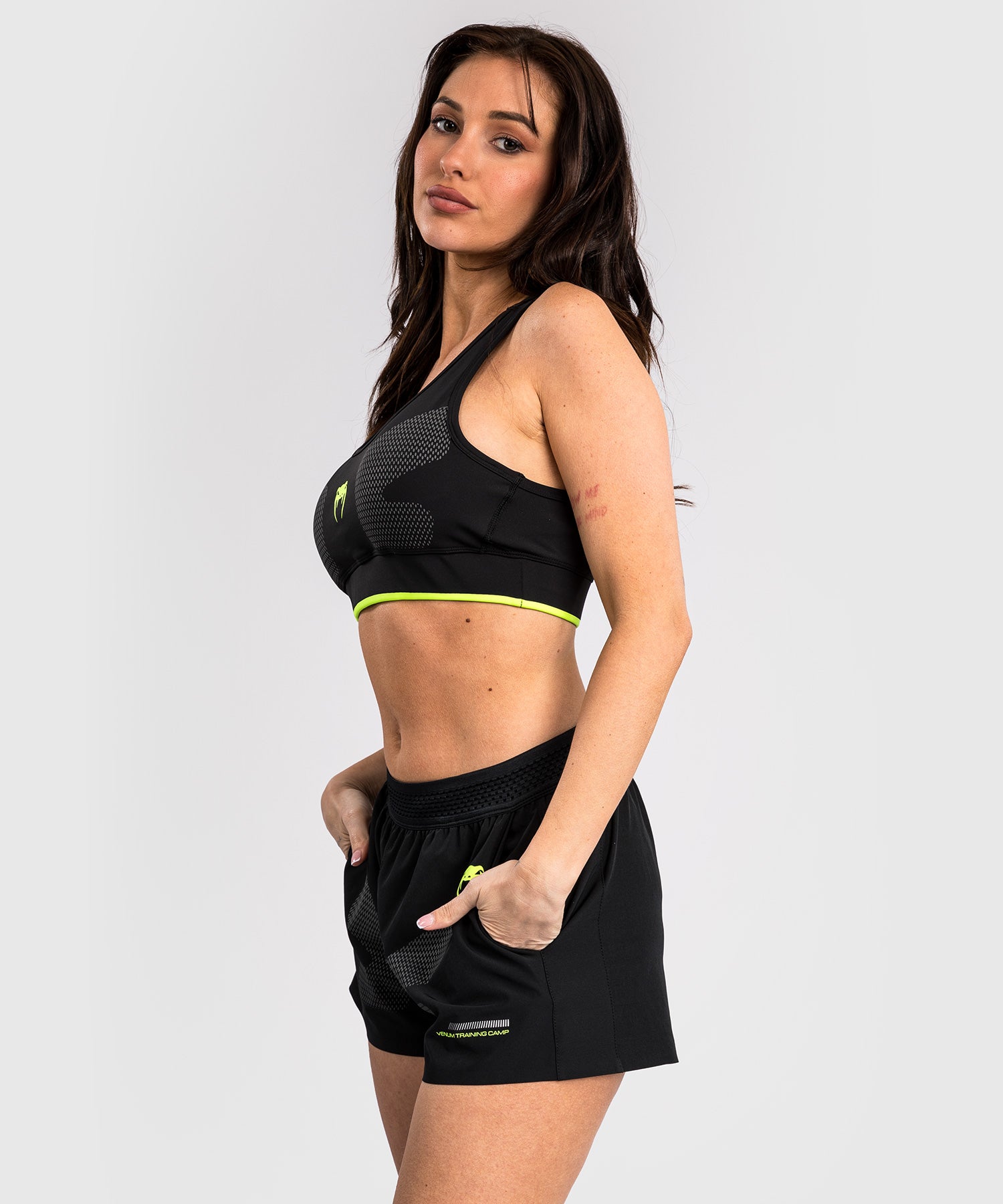 Venum Sport BH Training Camp 4.0 - Zwart/Neon Groen