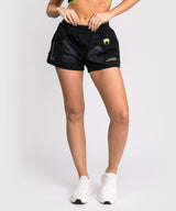 Venum Dames Training Shorts Training Camp 4.0 - Zwart/Neon Groen