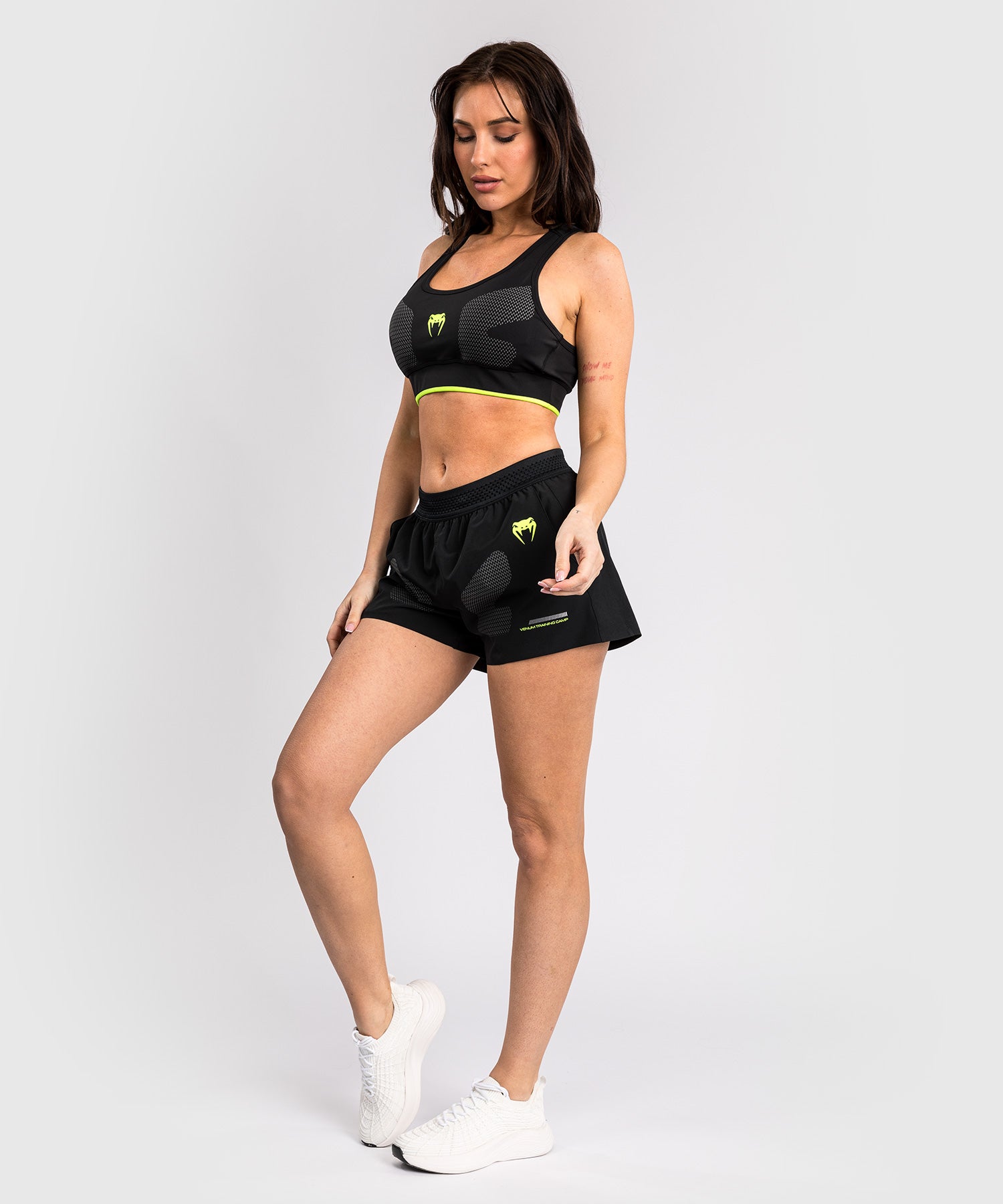Venum Dames Training Shorts Training Camp 4.0 - Zwart/Neon Groen