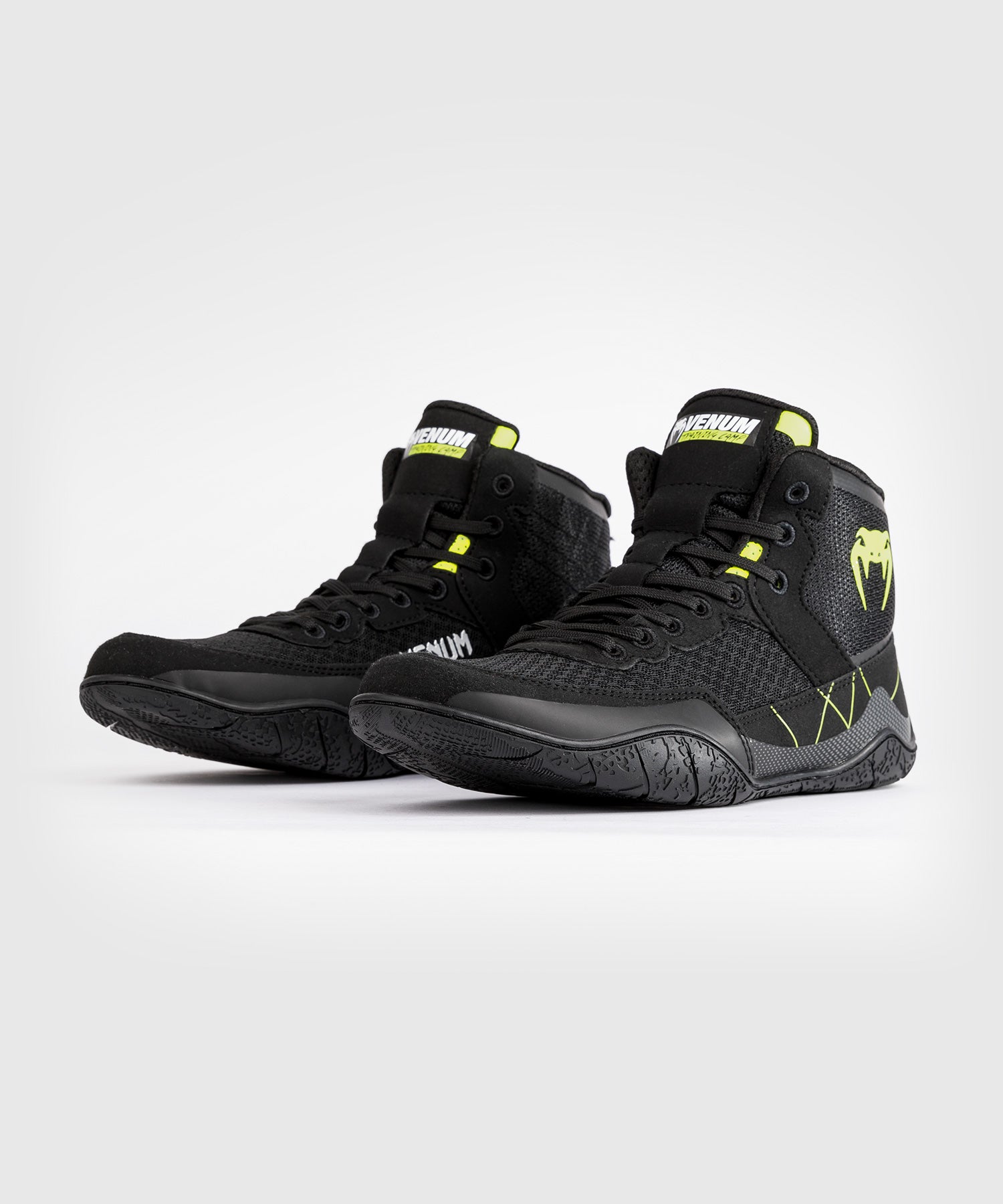 Venum Worstelschoenen Training Camp 4.0 - Zwart/Neon Groen
