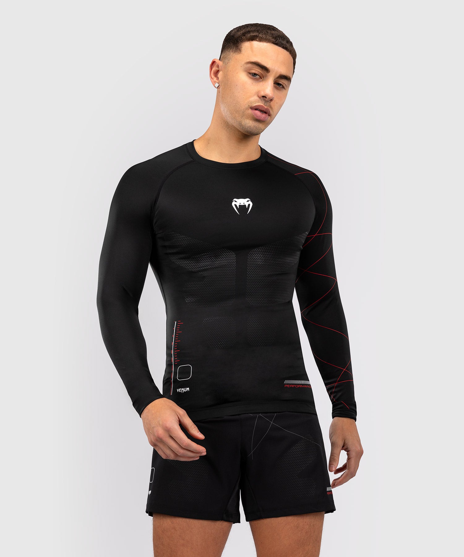 Venum Rashguard Tactical XT Lange Mouwen - Zwart/Rood