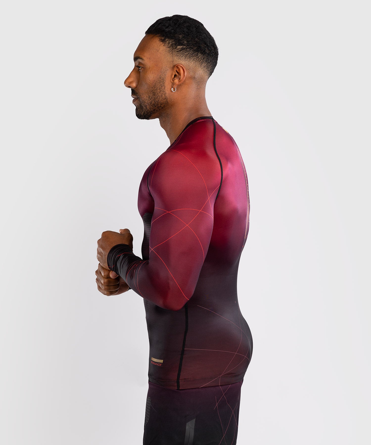 Venum Rashguard Tactical XT Lange Mouwen - Zwart/Burgundy/Goud