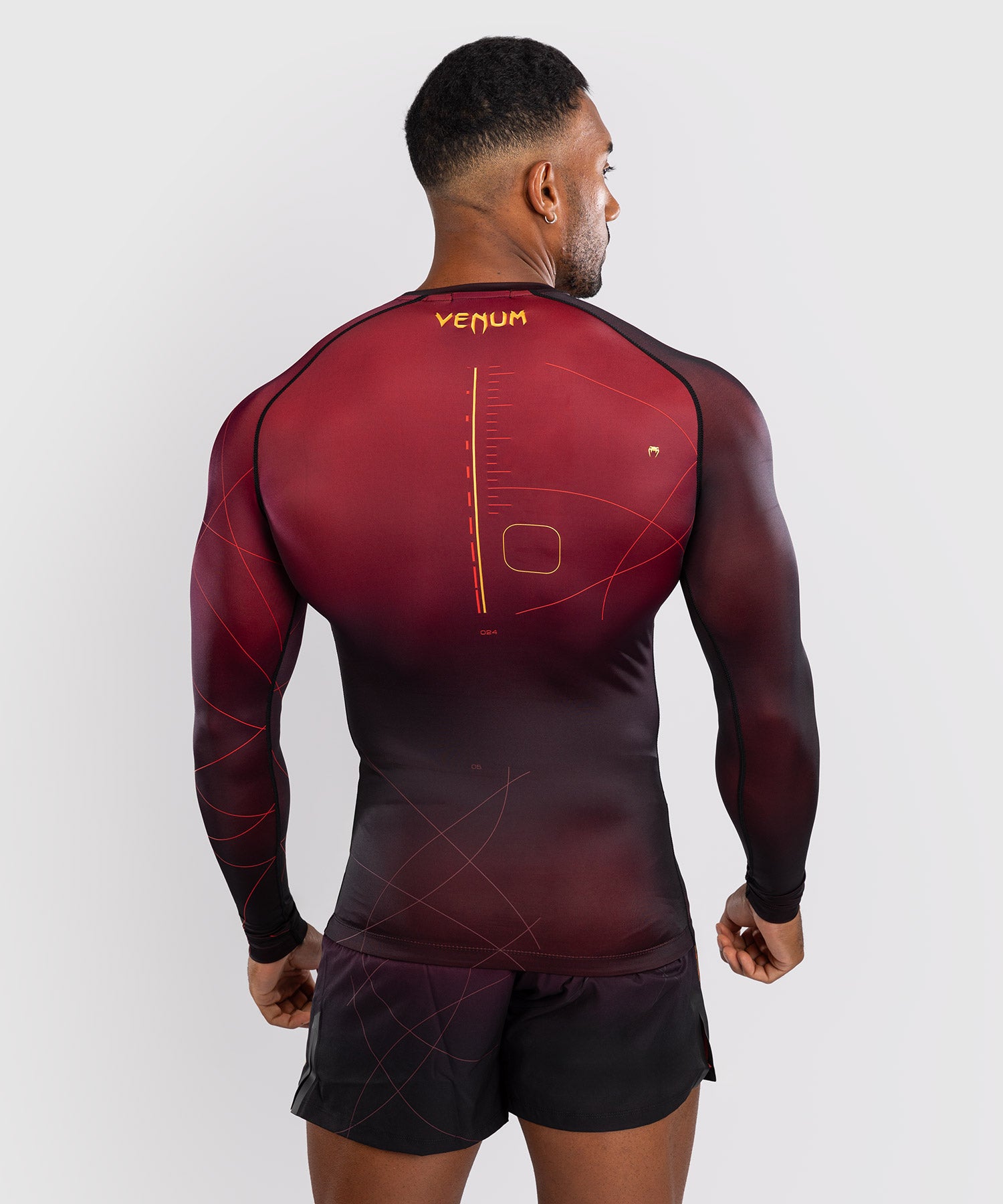 Venum Rashguard Tactical XT Lange Mouwen - Zwart/Burgundy/Goud