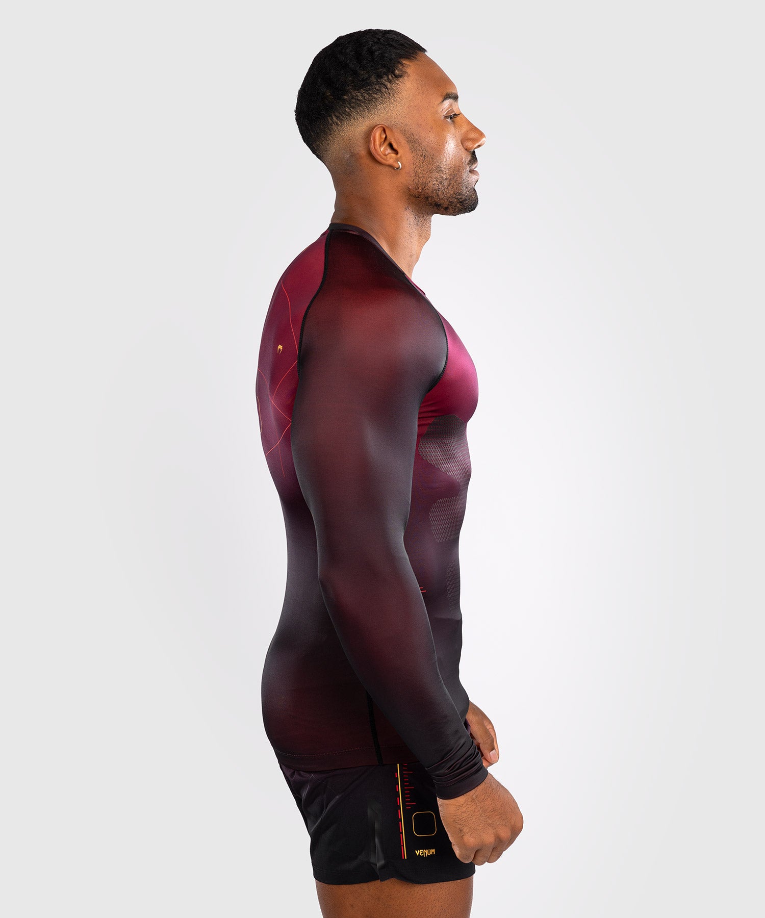 Venum Rashguard Tactical XT Lange Mouwen - Zwart/Burgundy/Goud