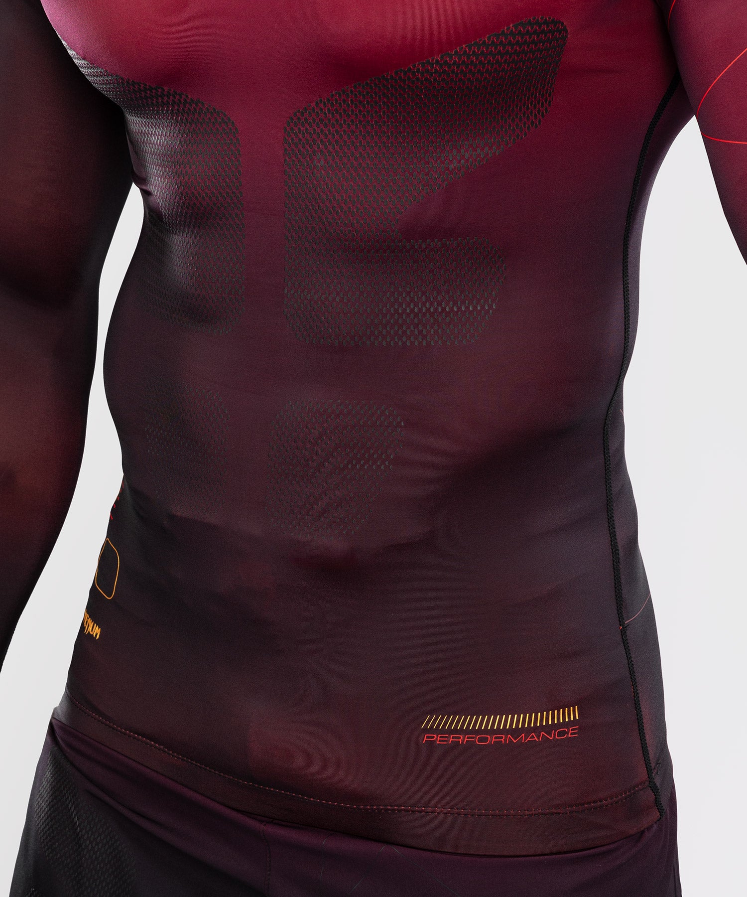 Venum Rashguard Tactical XT Lange Mouwen - Zwart/Burgundy/Goud