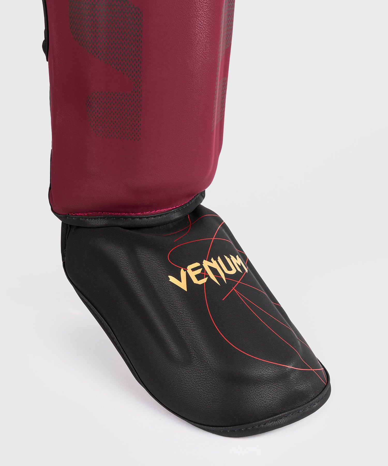 Venum Kickboks Scheenbeschermers Tactical XT - Bordeaux Rood/Zwart
