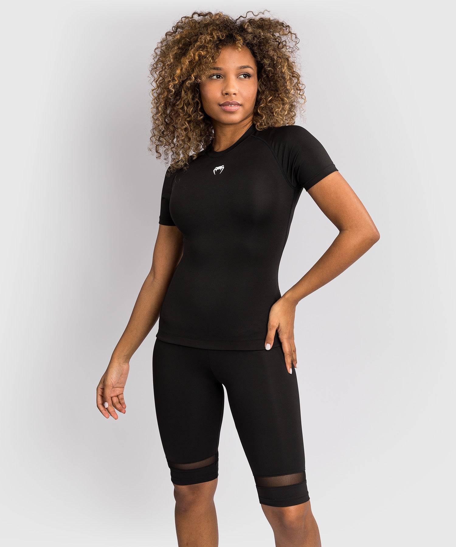 Venum Halo Rashguard - Korte Mouwen - Zwart