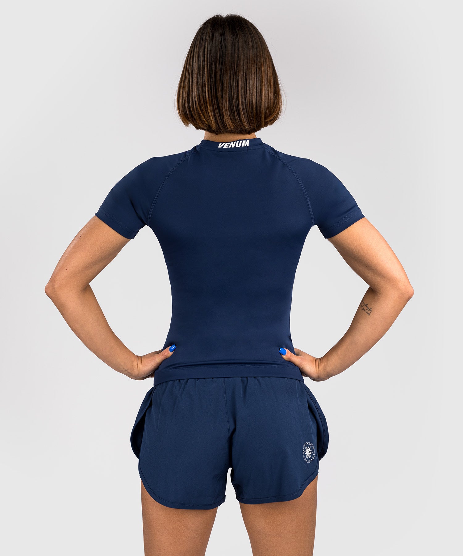 Venum Halo Rashguard - Korte Mouwen - Donkerblauw