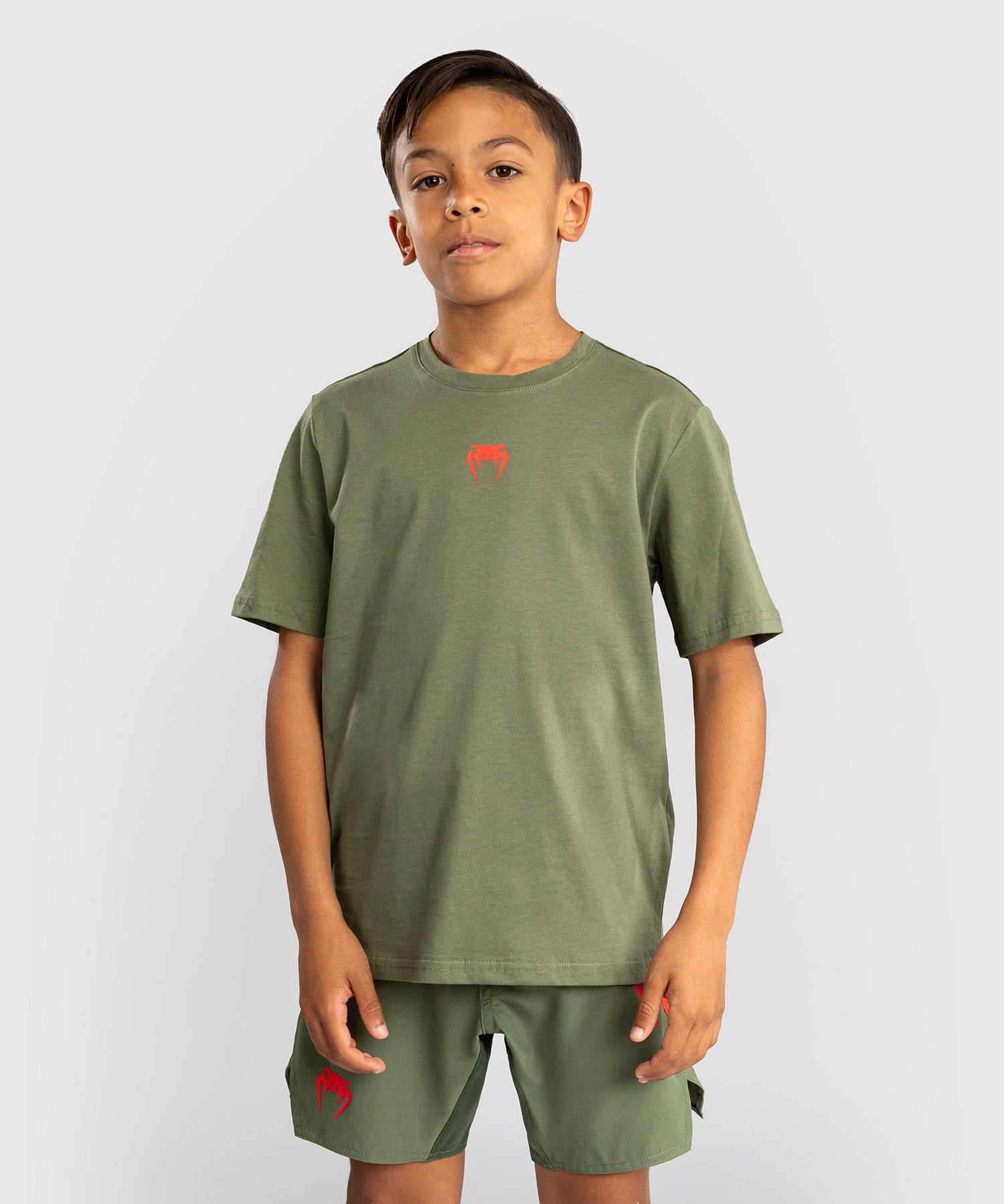 Venum T-Shirt Contender Kids - Korte Mouwen - Legergroen/Oranje