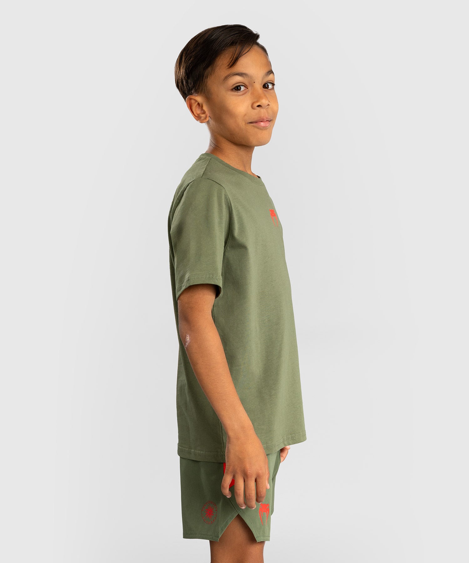 Venum T-Shirt Contender Kids - Korte Mouwen - Legergroen/Oranje