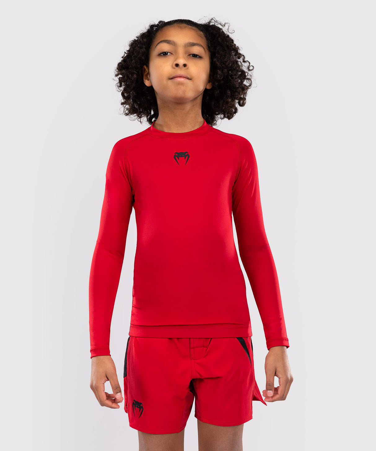 Venum Rashguard Contender Kids Lange Mouwen - Rood