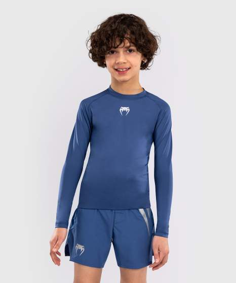 Venum Rashguard Contender Kids Lange Mouwen - Blauw