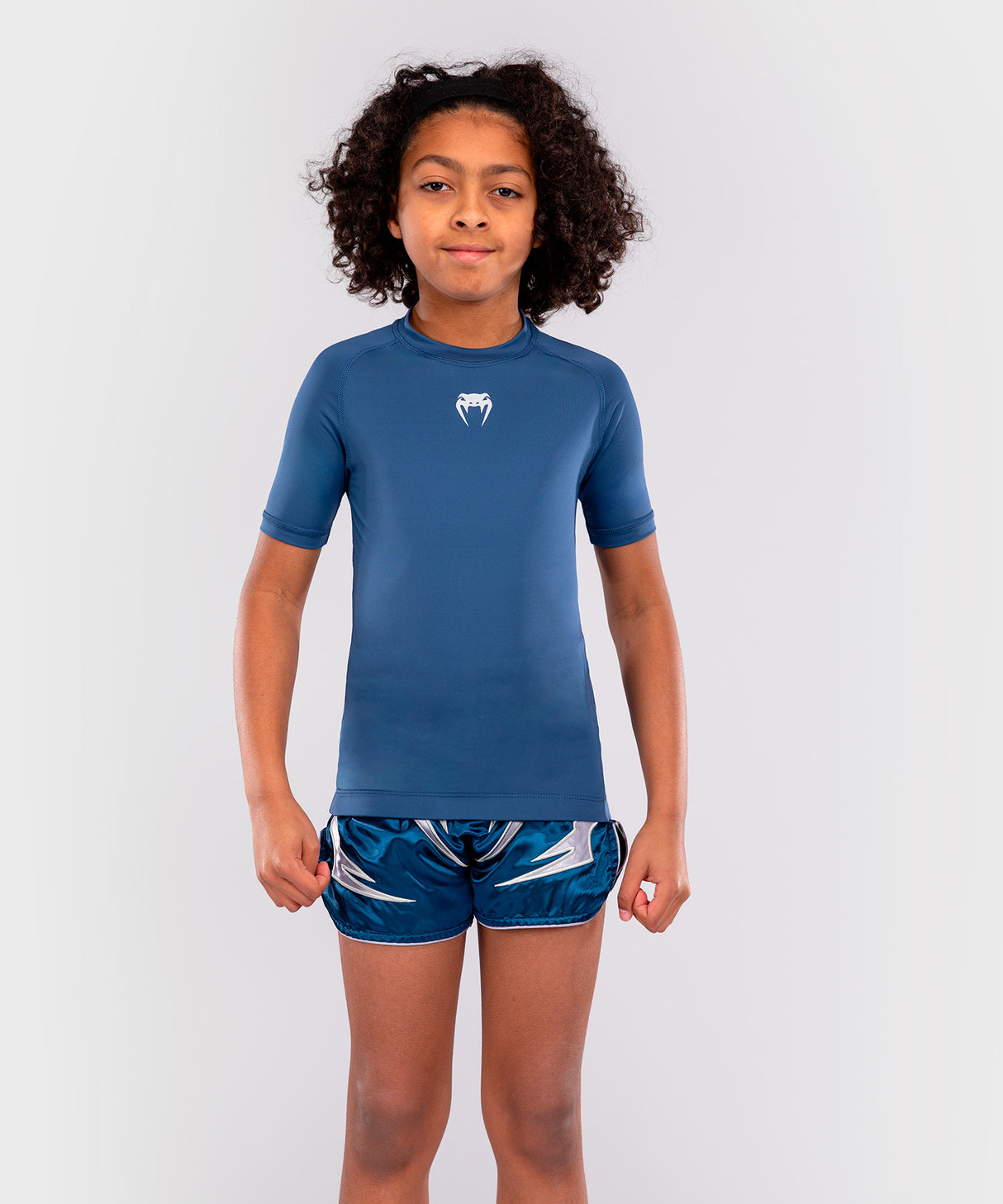 Venum Rashguard Contender Kids - Blauw