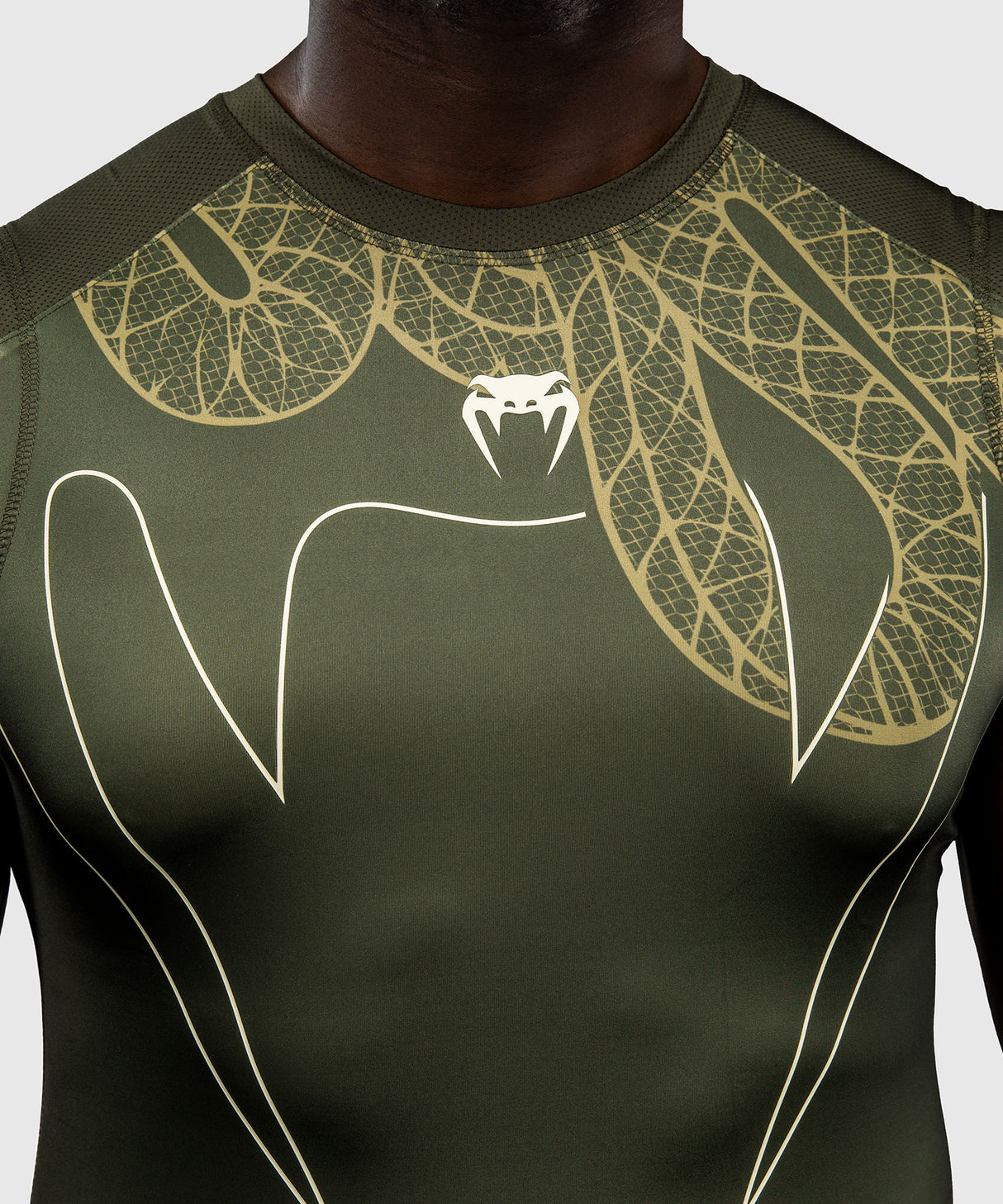 Venum Rashguard Mouwloos Serpenti - Kaki Groen